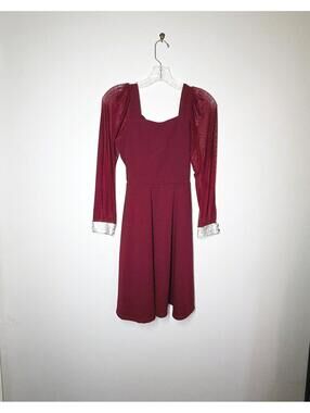 Speechless girls glitter rhinestones cuffs square neck dress size 16